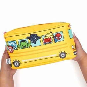 Marvel Superheroes Yellow Pencil Pouch NWT